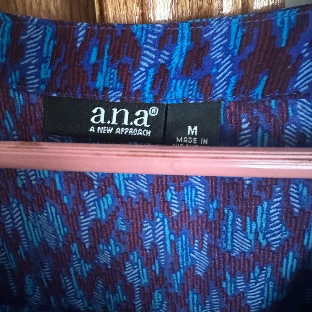 a.n.a Navy Patterned Women's Blouse - Picture 5 of 7